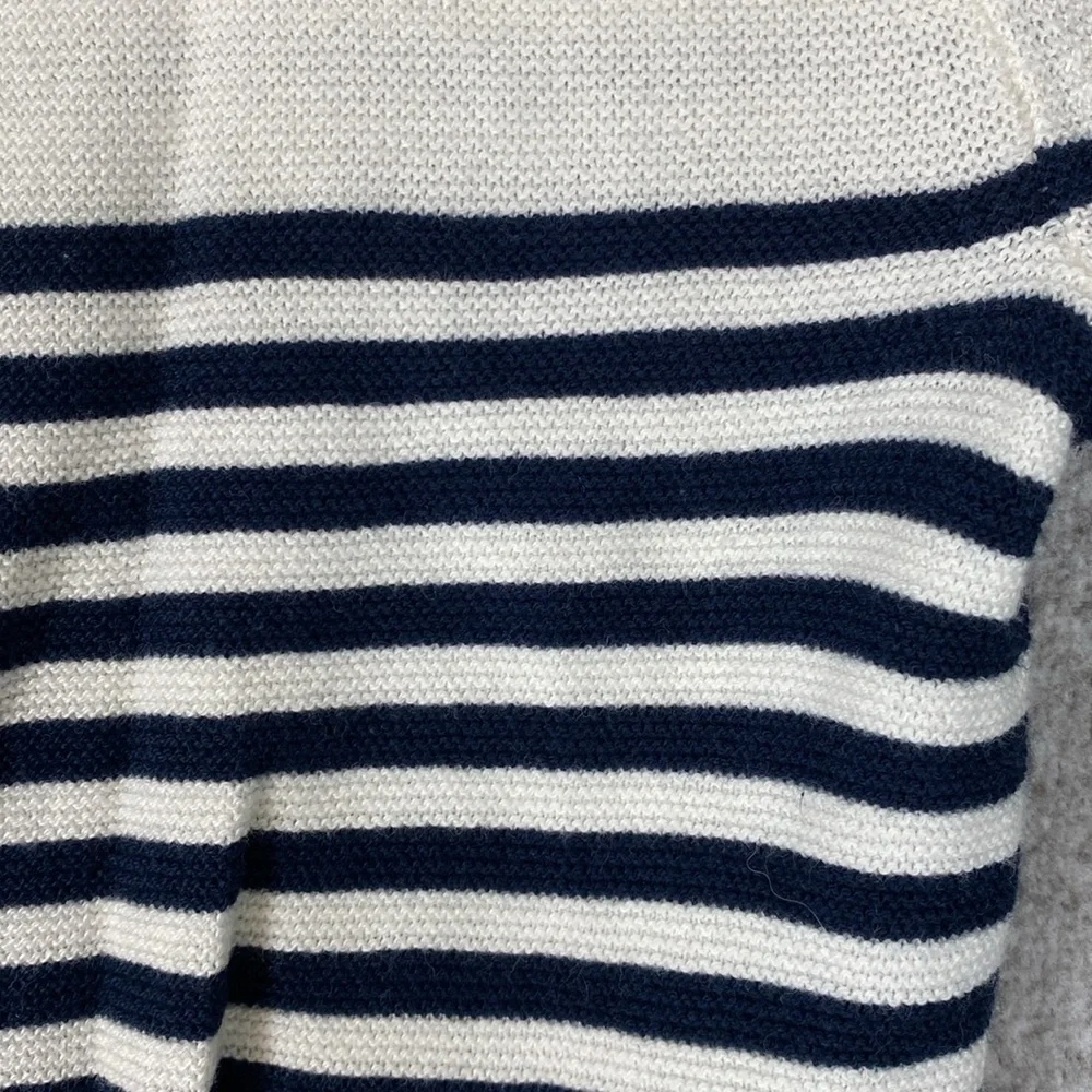 J. Crew nautical stripe crew neck sweater cotton XS color block coastal 2022